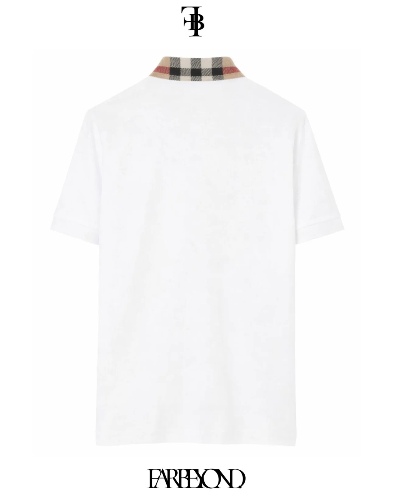 Burberry - Vintage Check Print-Detail Polo Shirt - White - Image 2