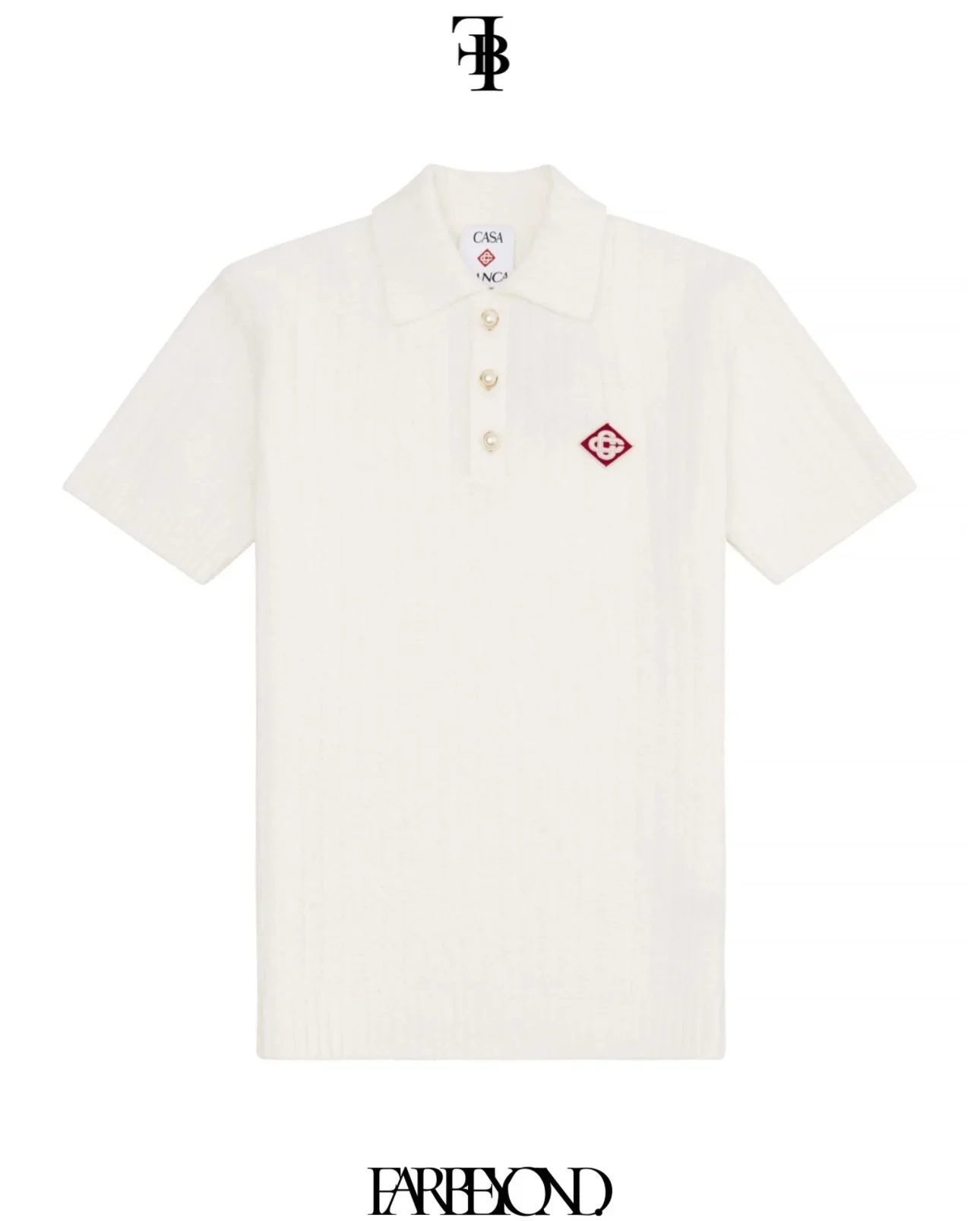 Casablanca - Boucle Polo Shirt - White