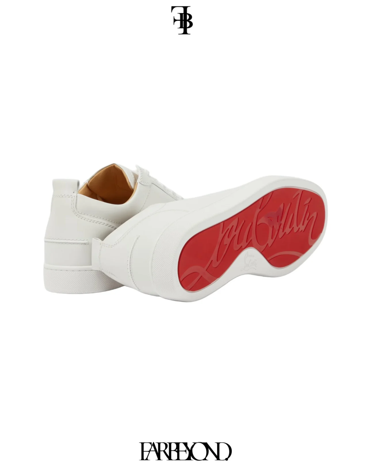 Christian Louboutin - Louis Junior Spikes Suede Sneakers - White - Image 2